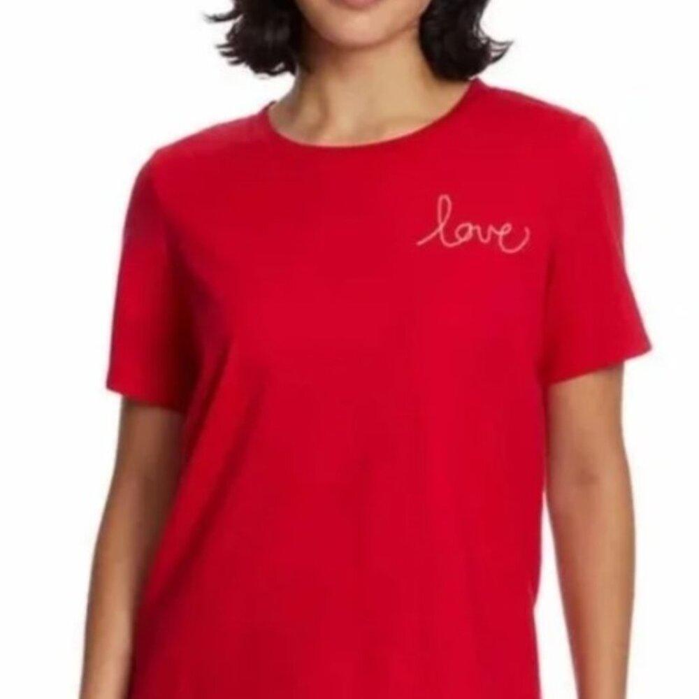 Ella Moss Embroidered Love T-shirt - Size Medium - New With Tags
